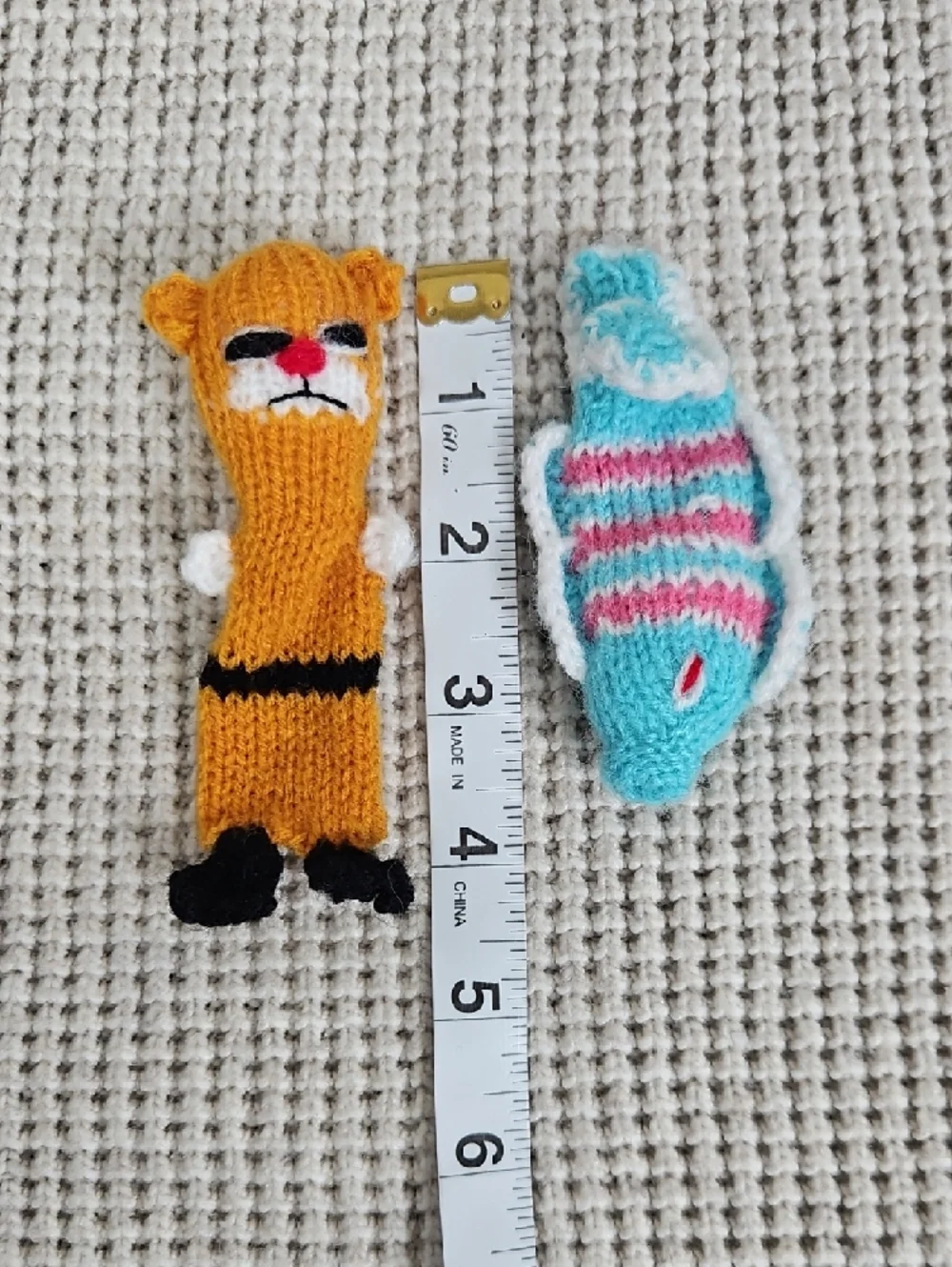 Hand-Knit Animal Finger Puppet Set of 11 Storytelling Toys